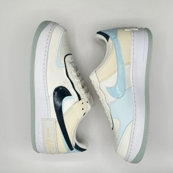 Women's Nike Air Force1 Shadow Sail-Armory Navy-Glacier Blue DZ1847-107 Sz 11 - Picture 7 of 12